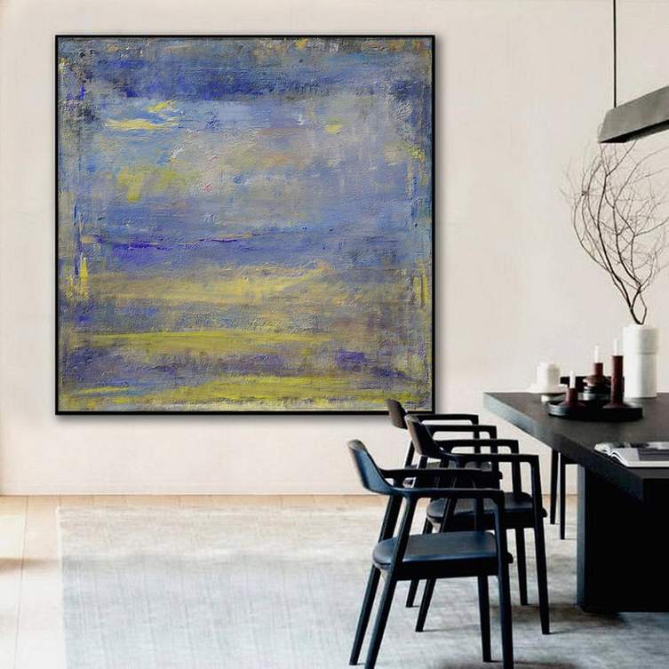 sea wall art in purple